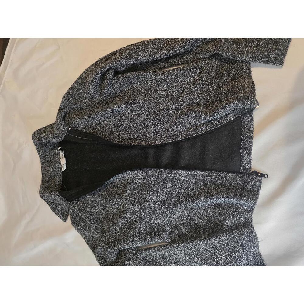 No Appt Necessary Vintage Gray Zip-Up Sweater Jacket